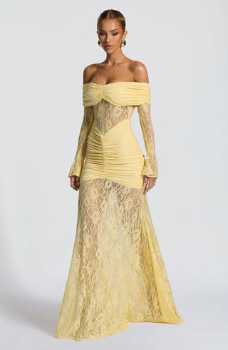 SAULINE MAXI DRESS - YELLOW