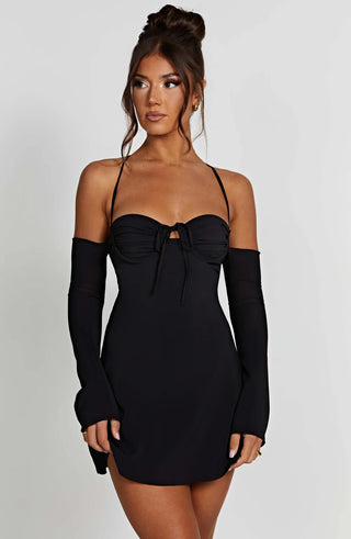 SABRINA MINI DRESS - BLACK