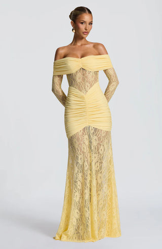 SAULINE MAXI DRESS - YELLOW