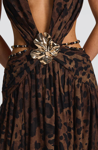 INDIANNA MAXI DRESS - LEOPARD