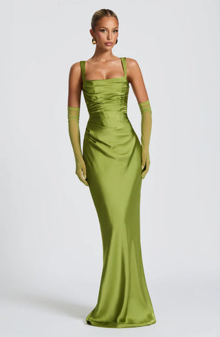 CALANTHE MAXI DRESS - OLIVE