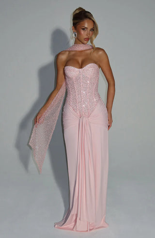 CARINA MAXI DRESS - BLUSH