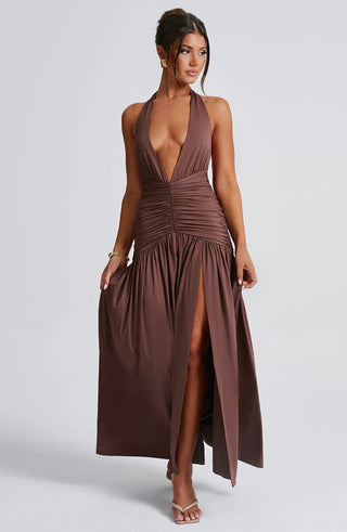 MELANIA MAXI DRESS - BROWN