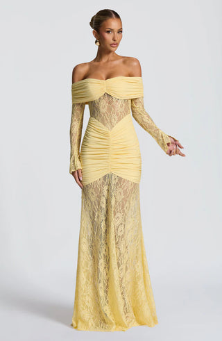 SAULINE MAXI DRESS - YELLOW