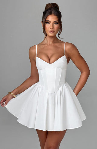 ZANDRA MINI DRESS - WHITE
