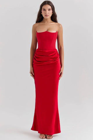 ROSALIND MAXI DRESS - RED
