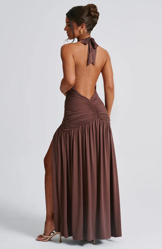 MELANIA MAXI DRESS - BROWN