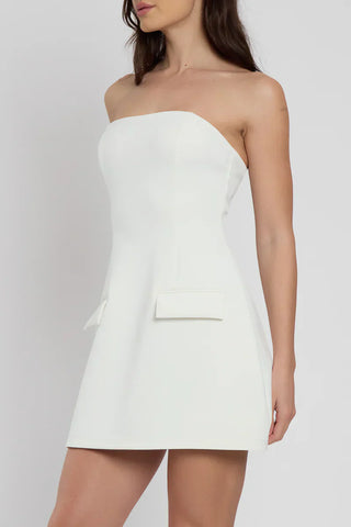 GABRIELLE MINI DRESS - WHITE
