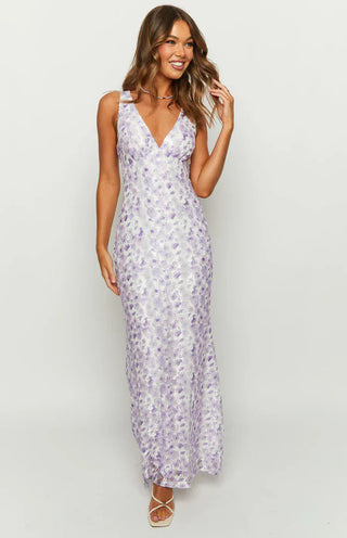 BLOSSOM MAXI DRESS - PURPLE