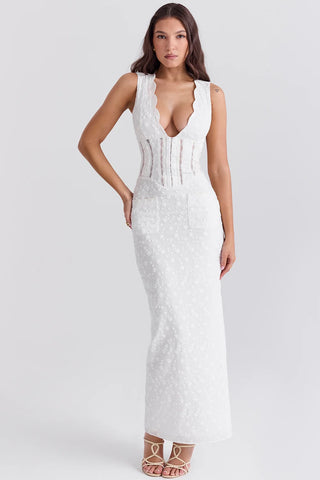 EMILIA MAXI DRESS - WHITE