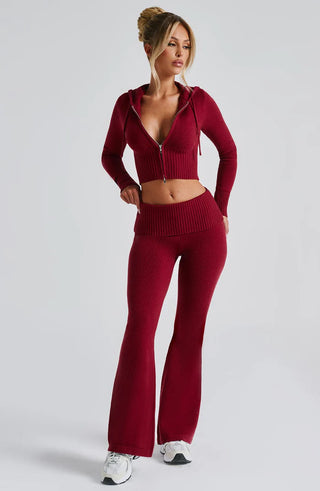 PORTIA KNIT SET - BURGUNDY