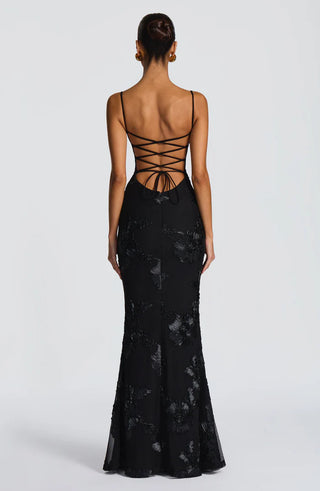 NEFERTITI MAXI DRESS - BLACK