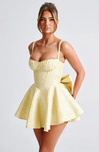 EMELIE MINI DRESS - YELLOW
