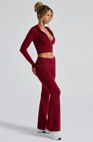 PORTIA KNIT SET - BURGUNDY