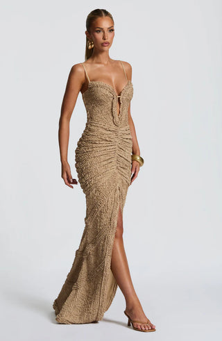 LYSANDRA MAXI DRESS - BEIGE