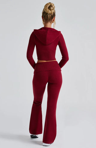 PORTIA KNIT SET - BURGUNDY
