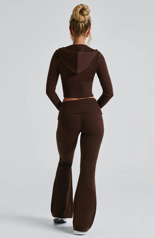 PORTIA KNIT SET - DARK BROWN