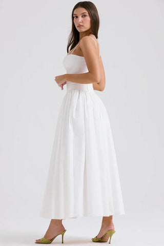 NYLA MIDI DRESS - WHITE