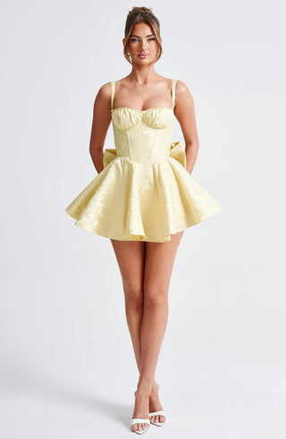EMELIE MINI DRESS - YELLOW