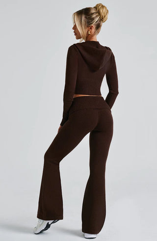 PORTIA KNIT SET - DARK BROWN