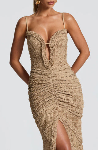 LYSANDRA MAXI DRESS - BEIGE