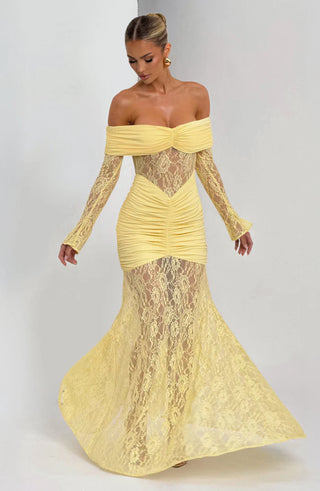 SAULINE MAXI DRESS - YELLOW