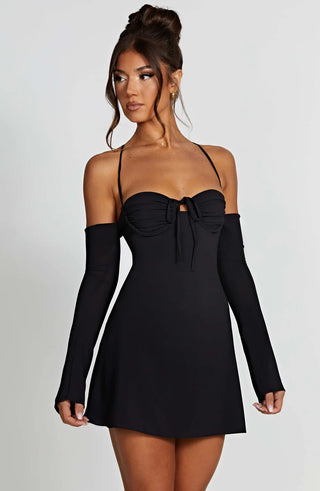 SABRINA MINI DRESS - BLACK