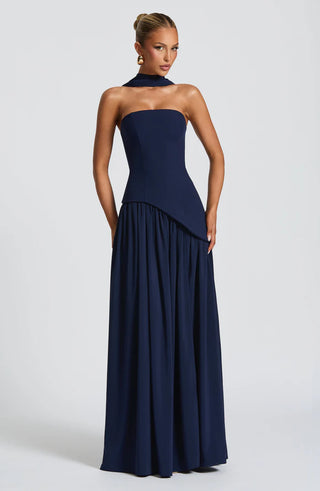 MALIYAH MAXI DRESS  - NAVY