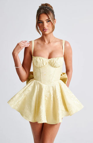 EMELIE MINI DRESS - YELLOW