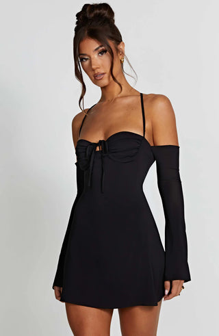 SABRINA MINI DRESS - BLACK