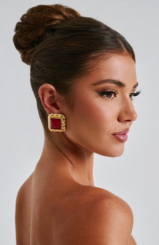 KENNEDY EARRINGS - RED