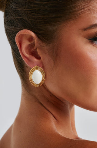 AZRA EARRINGS - WHITE