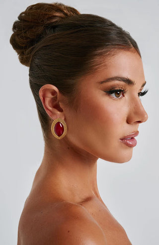 AZRA EARRINGS - RED