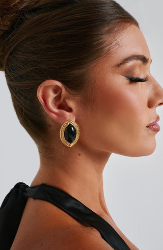 AZRA EARRINGS - BLACK