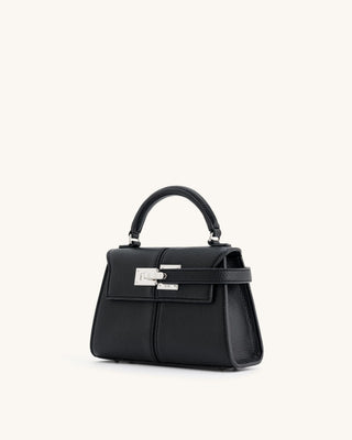 ELISE TOP HANDLE BAG - BLACK
