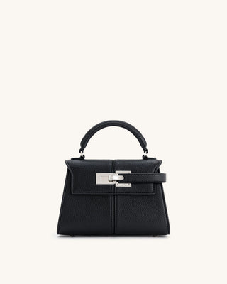 ELISE TOP HANDLE BAG - BLACK