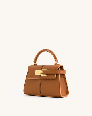 ELISE TOP HANDLE BAG - TAN