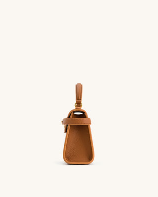 ELISE TOP HANDLE BAG - TAN