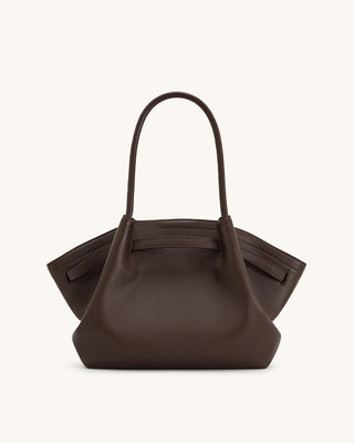 HANA MEDIUM TOTE BAG - DARK BROWN