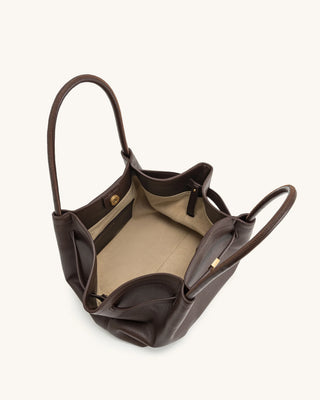 HANA MEDIUM TOTE BAG - DARK BROWN