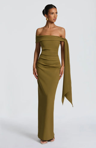 ADDIE MAXI DRESS - OLIVE