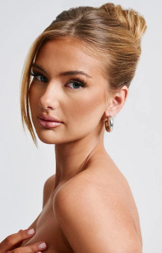 PETRA HOOP EARRINGS - SILVER