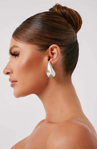 LARGE FAYTH EARRINGS - SILVER