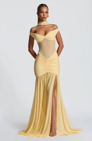 ALAIA MAXI DRESS - YELLOW