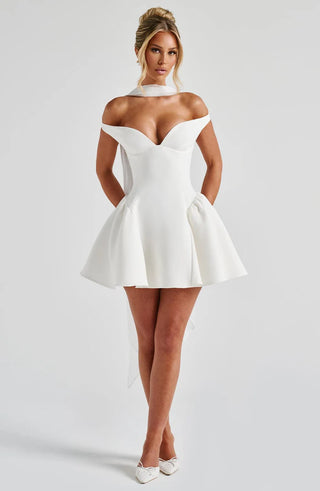 MARLA MINI DRESS - WHITE