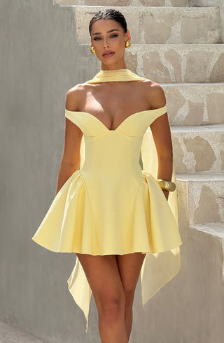 MARLA MINI DRESS - YELLOW