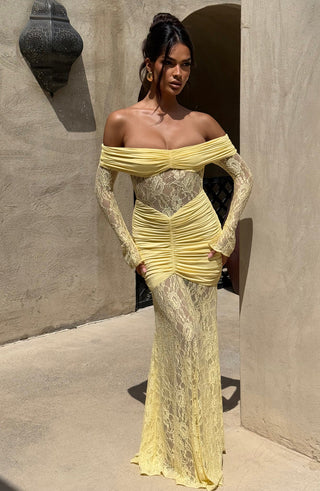 SAULINE MAXI DRESS - YELLOW