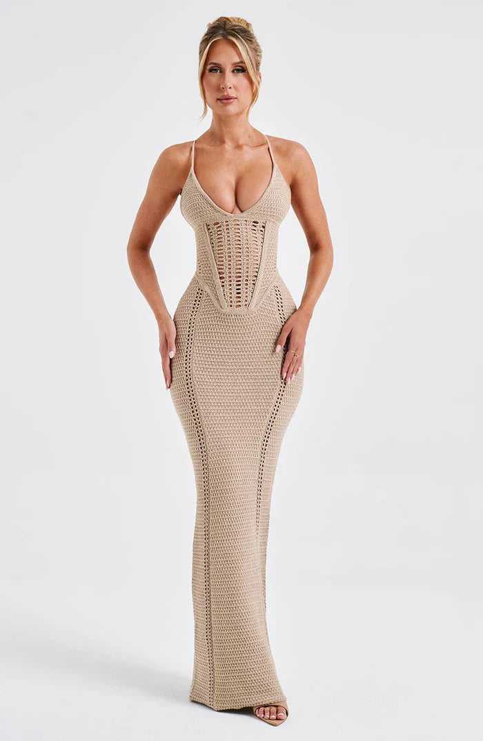 XANTHE MAXI DRESS - BEIGE