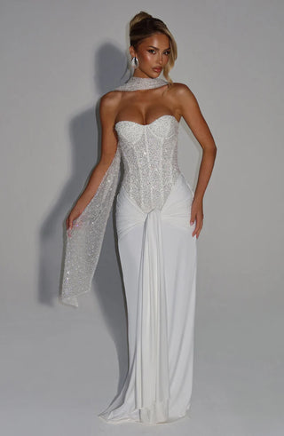 CARINA MAXI DRESS - WHITE