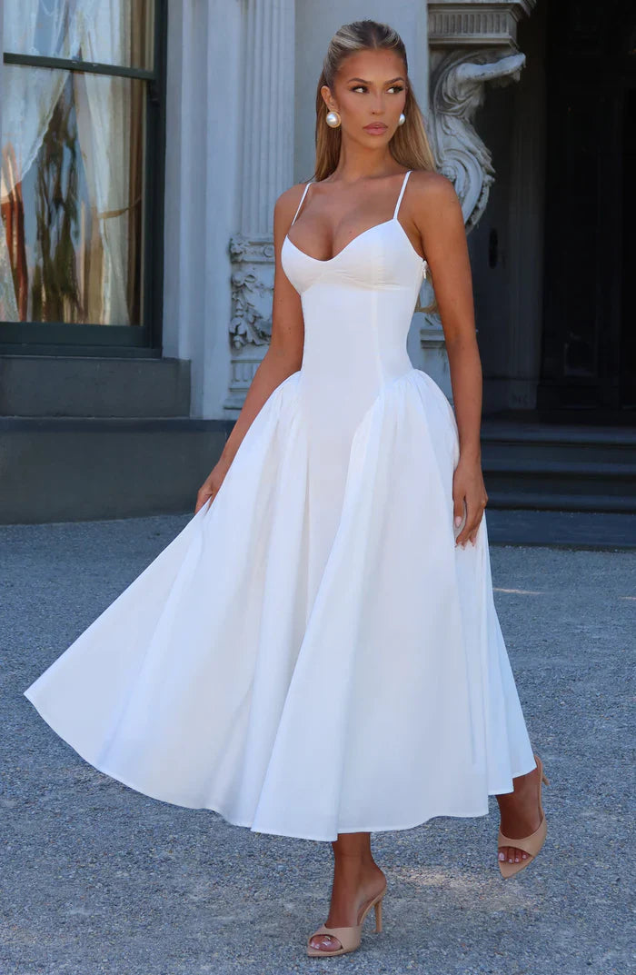 EMERSON MIDI DRESS - WHITE